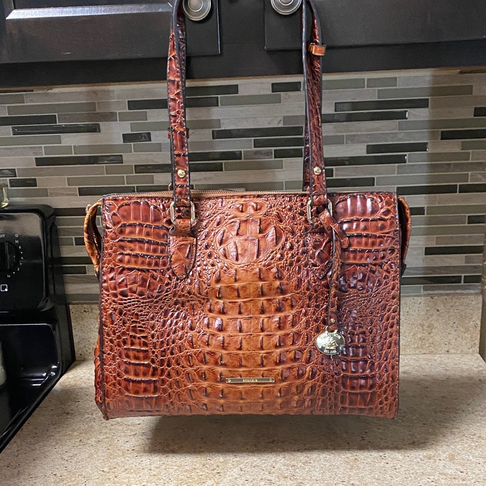 NWOT, never used Brahmin pecan tote